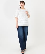 OLKHA26079 eur3(エウルキューブ) 【大きいサイズ】カットフリルトップス ホワイト(90)