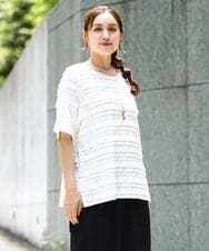 OLKHA26079 eur3(エウルキューブ) 【大きいサイズ】カットフリルトップス ホワイト(90)
