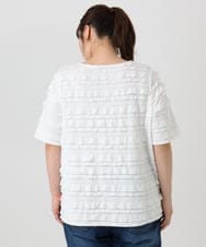 OLKHA26079 eur3(エウルキューブ) 【大きいサイズ】カットフリルトップス ホワイト(90)