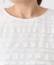 OLKHA26079 eur3(エウルキューブ) 【大きいサイズ】カットフリルトップス ホワイト(90)