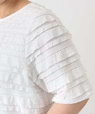 OLKHA26079 eur3(エウルキューブ) 【大きいサイズ】カットフリルトップス ホワイト(90)