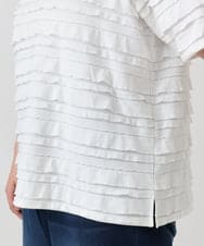 OLKHA26079 eur3(エウルキューブ) 【大きいサイズ】カットフリルトップス ホワイト(90)