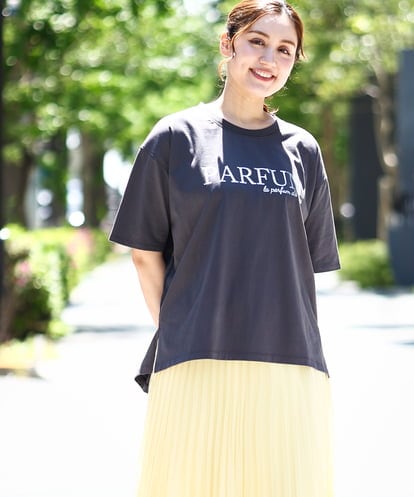 OLKHA34054  【大きいサイズ/a.v.v×eur3】コットンロゴTシャツ