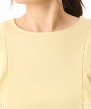 OLKHD31069 eur3(エウルキューブ) 【大きいサイズ/a.v.v×eur3】接触冷感ハンカチーフスリーブカットソー ライトイエロー