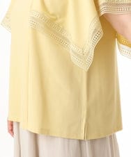 OLKHD31069 eur3(エウルキューブ) 【大きいサイズ/a.v.v×eur3】接触冷感ハンカチーフスリーブカットソー ライトイエロー