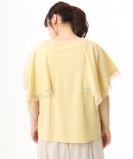OLKHD31069 eur3(エウルキューブ) 【大きいサイズ/a.v.v×eur3】接触冷感ハンカチーフスリーブカットソー ライトイエロー