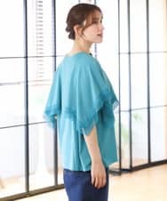 OLKHD31069 eur3(エウルキューブ) 【大きいサイズ/a.v.v×eur3】接触冷感ハンカチーフスリーブカットソー グリーン