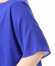 OLKHD32064 eur3(エウルキューブ) 【大きいサイズ/UVカット】接触冷感ケープデザインカットソー ブルー