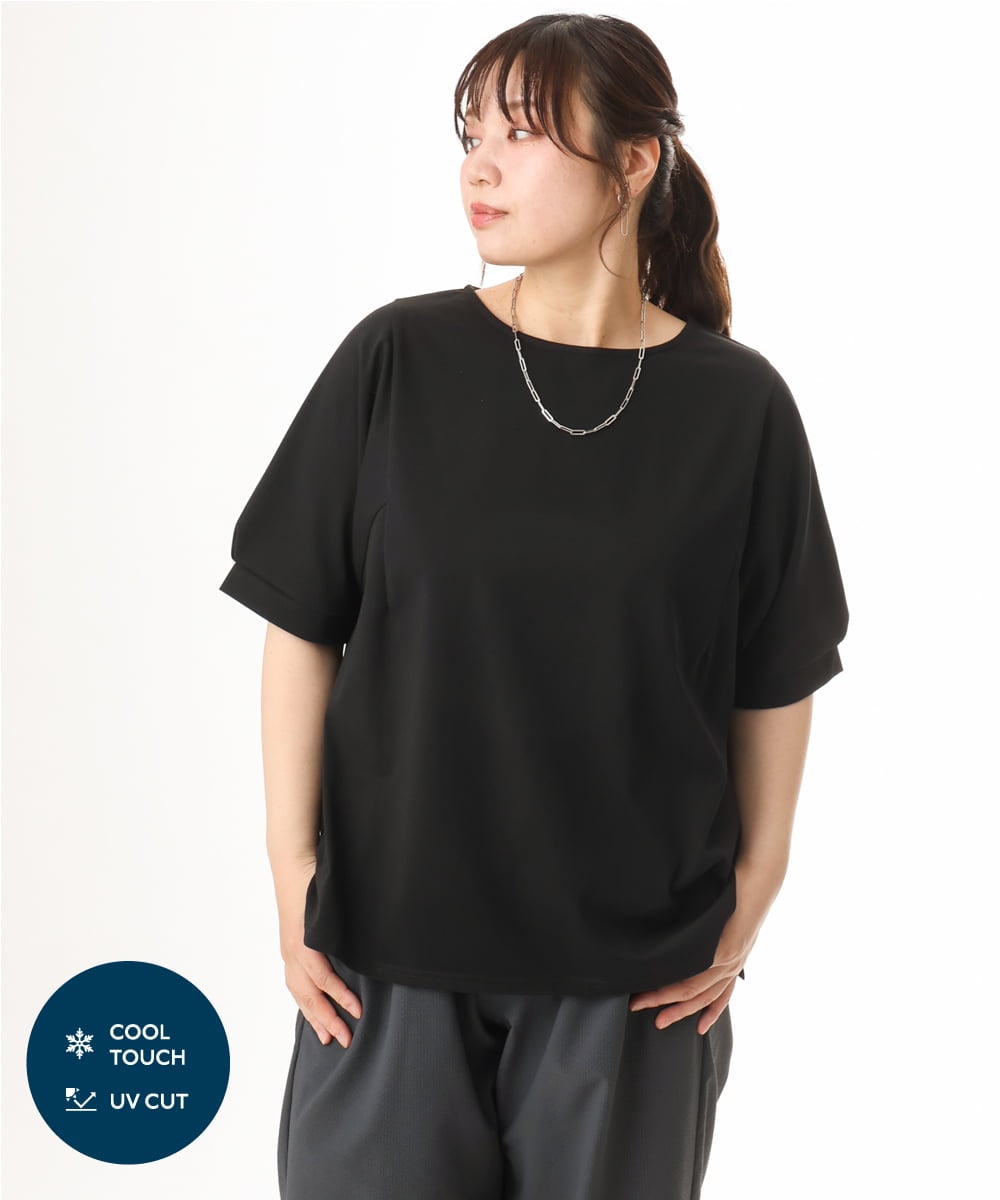 OLKHD52059 eur3 【大きいサイズ/UVカット】接触冷感パフスリーブカットソー