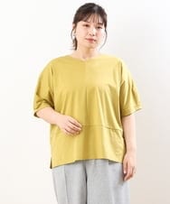 OLKHS43070 eur3(エウルキューブ) 【大きいサイズ/接触冷感】前後2WAYコットントップス イエロー(25)