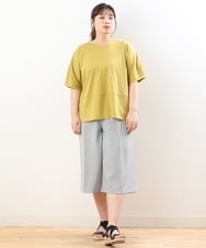 OLKHS43070 eur3(エウルキューブ) 【大きいサイズ/接触冷感】前後2WAYコットントップス イエロー(25)