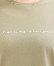 OLKHS59060 eur3(エウルキューブ) 【大きいサイズ】着心地さらっとコットンロゴTシャツ カーキ(36)