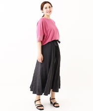 OLKHV38059 eur3(エウルキューブ) 【大きいサイズ/接触冷感】コクーンスリーブカットソー ピンク(03)