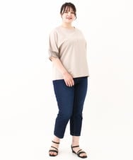 OLKHV38059 eur3(エウルキューブ) 【大きいサイズ/接触冷感】コクーンスリーブカットソー グレージュ(89)