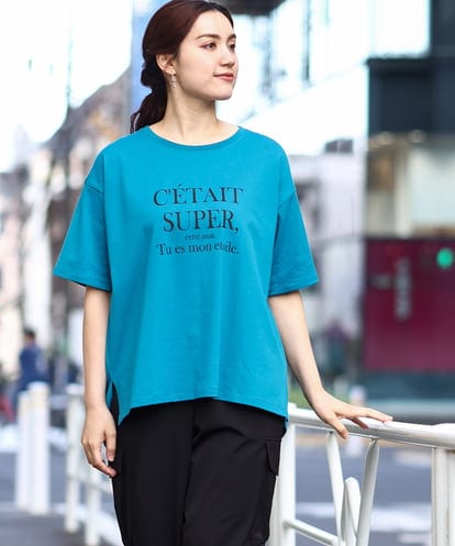 OLKHV56054  【大きいサイズ/a.v.v×eur3】コットンロゴTシャツ