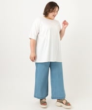 OLKIA45079 eur3(エウルキューブ) 【大きいサイズ/接触冷感】タックジャージートップス ホワイト(90)