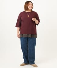 OLKIA47049 eur3(エウルキューブ) 【大きいサイズ】裾レースタンクトップ ダークグレー(93)