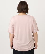 OLKIA50054 eur3(エウルキューブ) 【大きいサイズ/接触冷感】UVカットロールアップスリーブTシャツ ライトピンク(01)