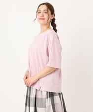 OLKIA51064 eur3(エウルキューブ) 【大きいサイズ/抗菌・消臭】コットンラグランスリーブトップス ピンク(03)