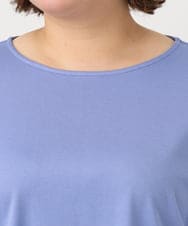 OLKIA51064 eur3(エウルキューブ) 【大きいサイズ/抗菌・消臭】コットンラグランスリーブトップス ブルー(55)