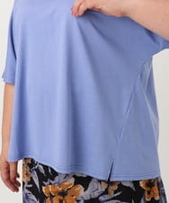 OLKIA51064 eur3(エウルキューブ) 【大きいサイズ/抗菌・消臭】コットンラグランスリーブトップス ブルー(55)