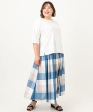 OLKIA51064 eur3(エウルキューブ) 【大きいサイズ/抗菌・消臭】コットンラグランスリーブトップス アイボリー(80)