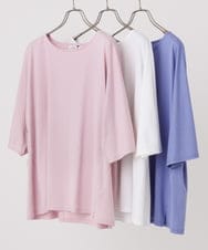 OLKIA51064 eur3(エウルキューブ) 【大きいサイズ/抗菌・消臭】コットンラグランスリーブトップス アイボリー(80)