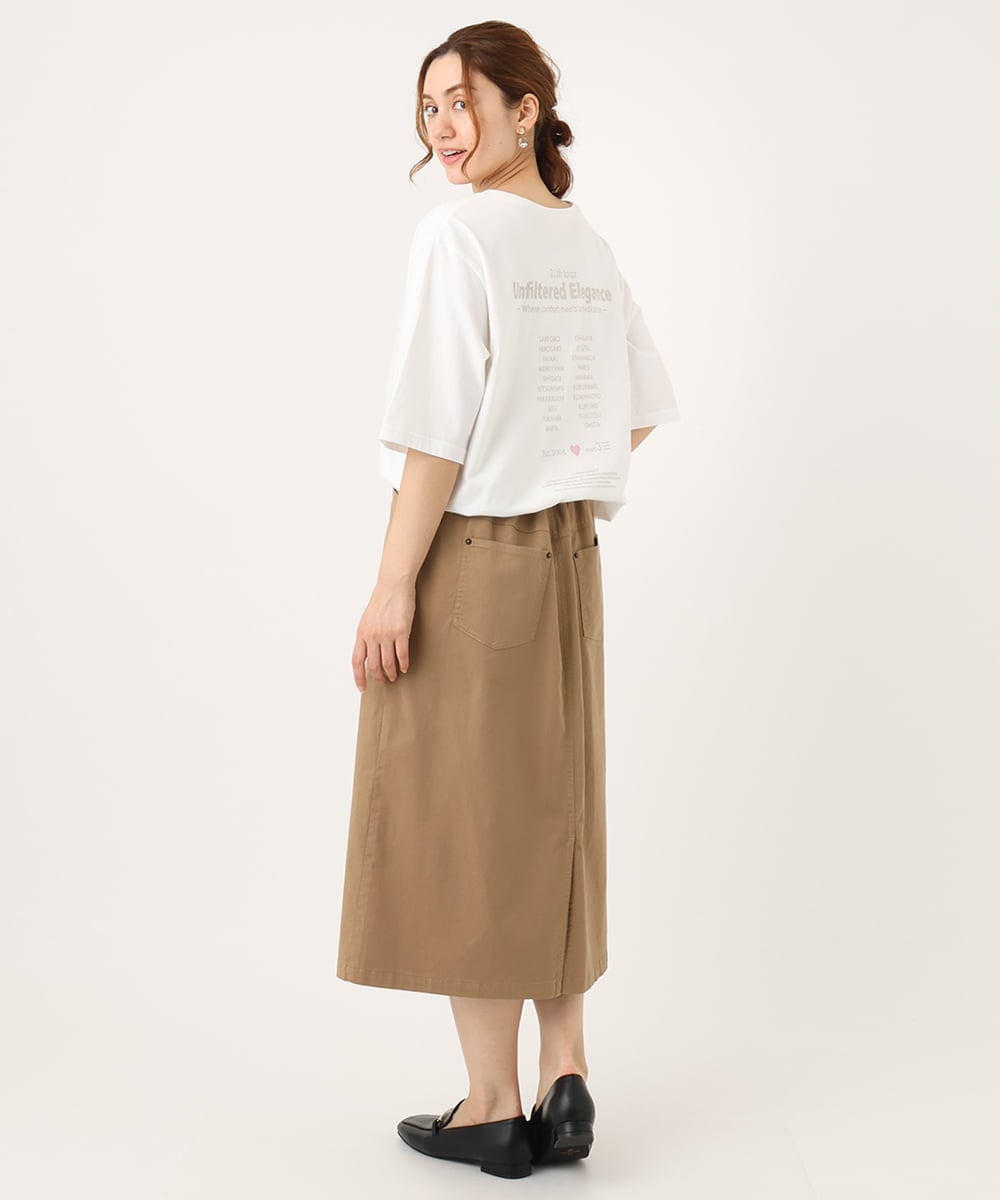 OLKIA52054 eur3(エウルキューブ) 【大きいサイズ】アニバーサリーバックプリントTシャツ ホワイト(90)
