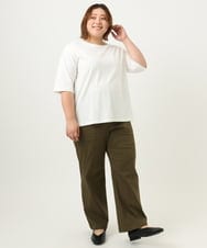 OLKIA52054 eur3(エウルキューブ) 【大きいサイズ】アニバーサリーバックプリントTシャツ ホワイト(90)