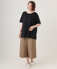 OLKID48079 eur3(エウルキューブ) 【大きいサイズ】シアーサテンヘムトップス ブラック