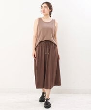 OLKIS60045 eur3(エウルキューブ) 【大きいサイズ/a.v.v×eur3】ミジンコボーダータンクトップ ブラウン(87)