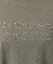 OLKJA03069 eur3(エウルキューブ) 【大きいサイズ】ロゴ刺繍ラグランカットソー カーキ(36)