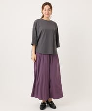 OLKJA03069 eur3(エウルキューブ) 【大きいサイズ】ロゴ刺繍ラグランカットソー ダークグレー(93)