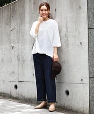 OLKJA05049 eur3(エウルキューブ) 【大きいサイズ】エンボスロゴTシャツ ホワイト(90)