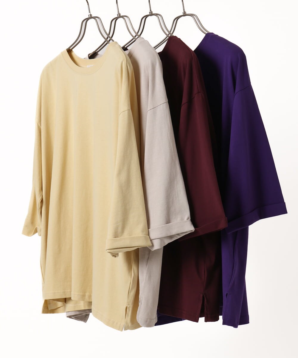 OLKJA10049 eur3(エウルキューブ) 【大きいサイズ/接触冷感】UVカットロールアップスリーブカットソー グレージュ(89)