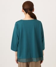 OLKJD01079 eur3(エウルキューブ) 【大きいサイズ/接触冷感/UVカット】Vネック裾シア―カットソー グリーン