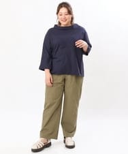 OLKJS14079 eur3(エウルキューブ) 【大きいサイズ】ドクターカラーカットソー ネイビー(57)