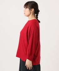 OLKKA08069 eur3(エウルキューブ) 【大きいサイズ】シャーリングジャージープルオーバー レッド(05)