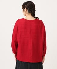 OLKKA08069 eur3(エウルキューブ) 【大きいサイズ】シャーリングジャージープルオーバー レッド(05)