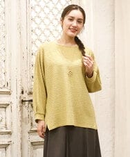 OLKKA08069 eur3(エウルキューブ) 【大きいサイズ】シャーリングジャージープルオーバー イエロー(25)