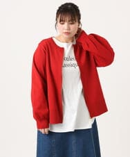OLKKA22059 eur3(エウルキューブ) 【大きいサイズ】裾ラウンドロゴTシャツ ホワイト(90)