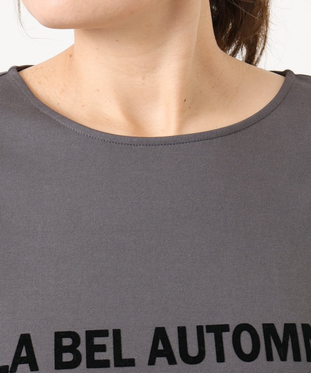 OLKKA22059 eur3(エウルキューブ) 【大きいサイズ】裾ラウンドロゴTシャツ グレー(92)