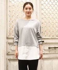 OLKKA24099 eur3(エウルキューブ) 【大きいサイズ】シャツレイヤード風カットソー グレー(92)