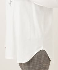 OLKKD10064 eur3(エウルキューブ) 【大きいサイズ】プリント長袖Tシャツ ホワイト