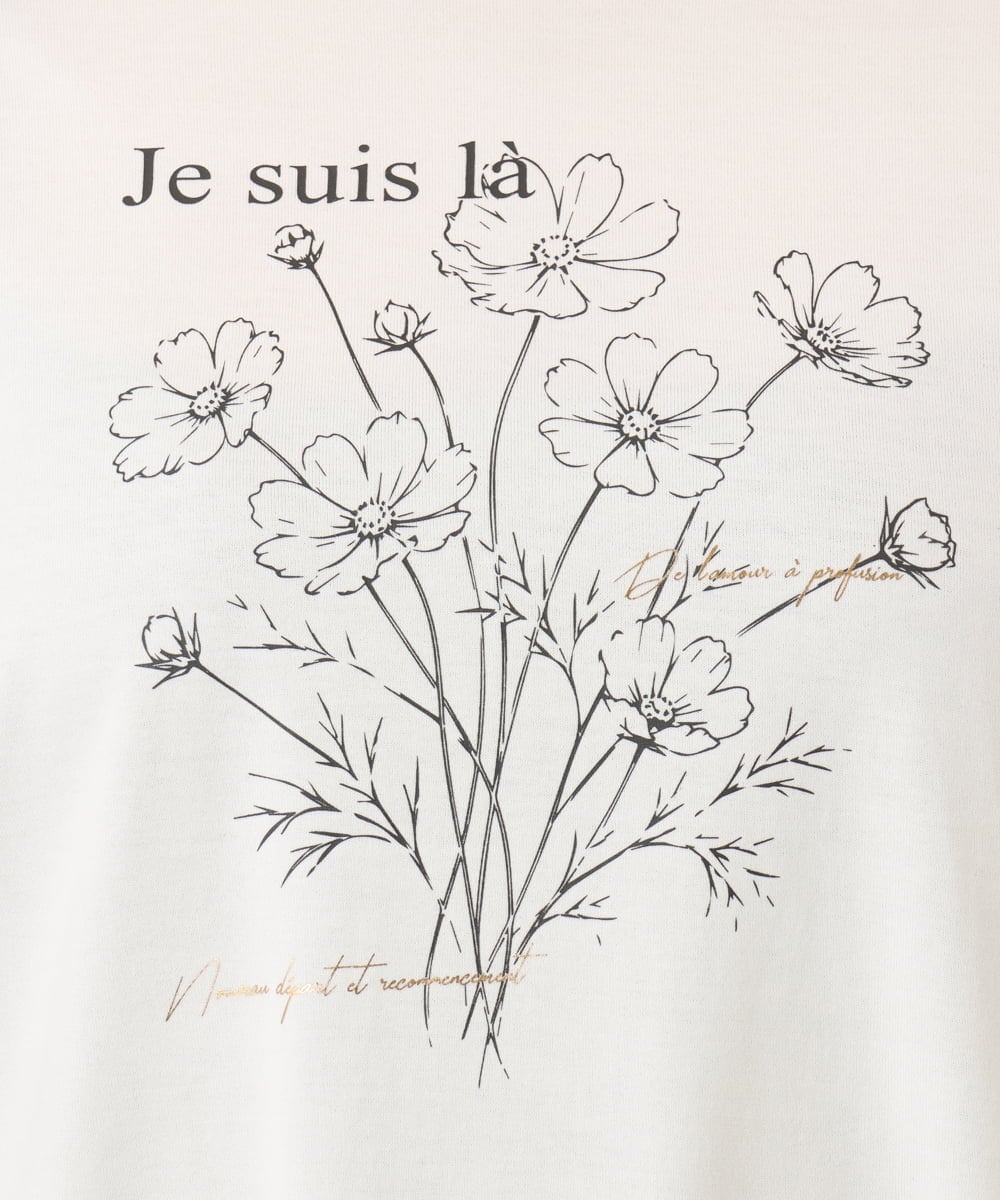 OLKKD10064 eur3(エウルキューブ) 【大きいサイズ】プリント長袖Tシャツ ホワイト