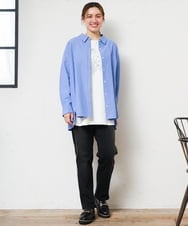 OLKKD10064 eur3(エウルキューブ) 【大きいサイズ】プリント長袖Tシャツ ホワイト