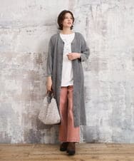 OLKKD10064 eur3(エウルキューブ) 【大きいサイズ】プリント長袖Tシャツ ホワイト