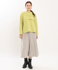 OLKKS10079 eur3(エウルキューブ) 【大きいサイズ】ベーシックロゴカットソー ライトグリーン(30)