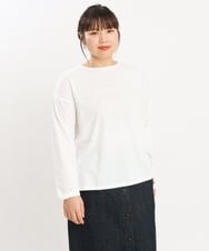 OLKKS10079 eur3(エウルキューブ) 【大きいサイズ】ベーシックロゴカットソー ホワイト(90)