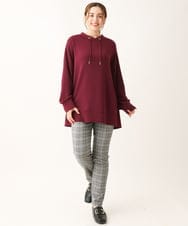 OLKKS16079 eur3(エウルキューブ) 【大きいサイズ】フーディー風トップス ワイン(77)